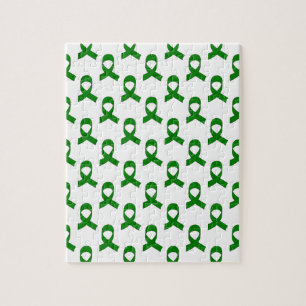 Green Ribbon Pattern Jigsaw Puzzle