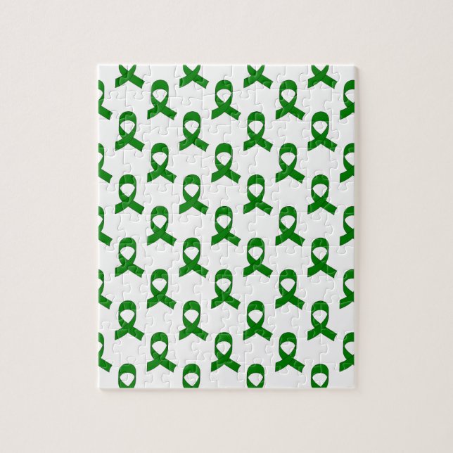 Green Ribbon Pattern Jigsaw Puzzle (Vertical)