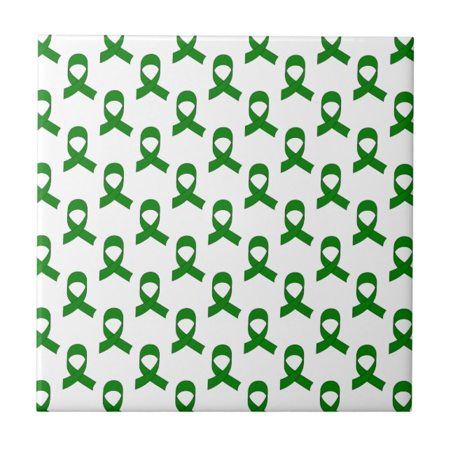 Green Ribbon Pattern Tile (Front)