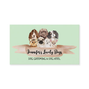 Green Ribbon Pet Sitter Groomer Dogs Business Card