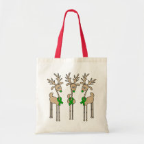 Green Ribbon Reindeer (Liver Cancer) Tote Bag