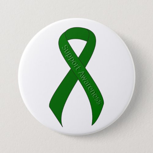 Green Ribbon Support Awareness Button