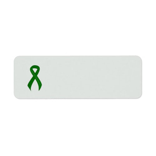 Green Ribbon Support Awareness Label