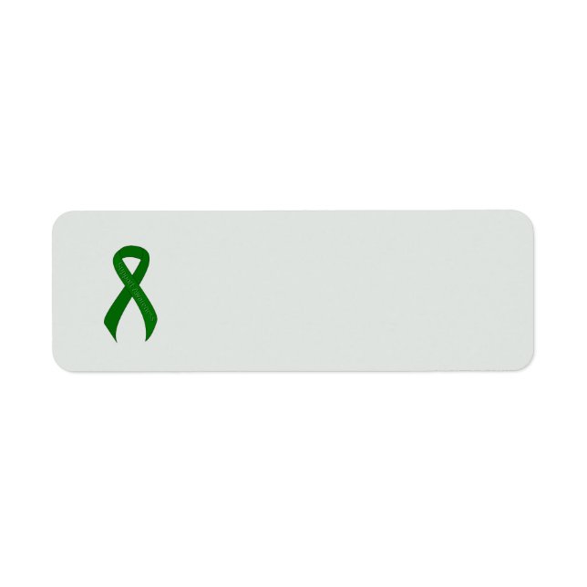 Green Ribbon Support Awareness Label (Front)