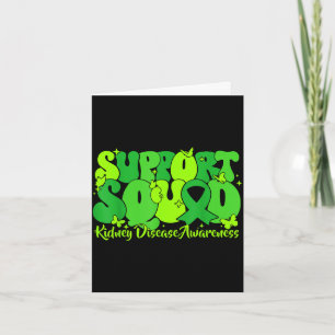 Green ribbon support squad kidney disease awarenes card