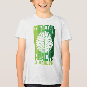 Green Ribbon Warrior & Supporters - Mental Hea Tri-Blend Shirt