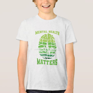 Green Ribbon Warrior & Supporters - Mental Hea Tri-Blend Shirt