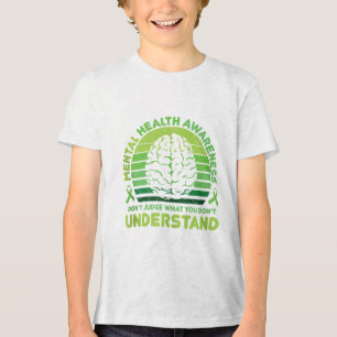 Green Ribbon Warrior & Supporters - Mental Hea Tri-Blend Shirt