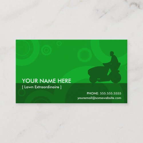green rings mowing business card template
