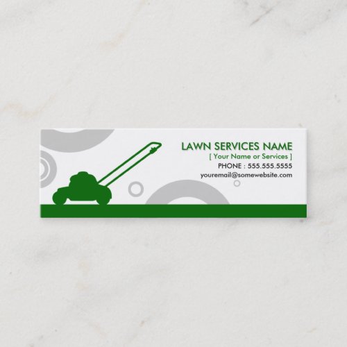 green rings mowing business card templates