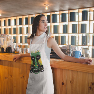 green ritual tribal adult apron