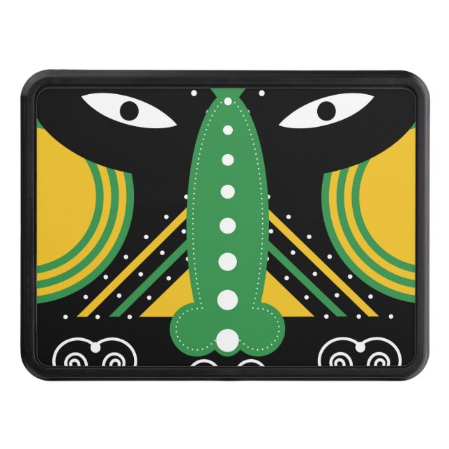 green ritual tribal hitch cover (Front)