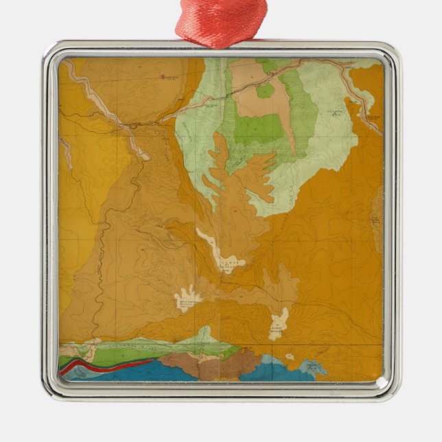 Green River Basin Geological Metal Ornament (Front)