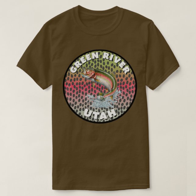 Green River Fly Fishing Utah T T-Shirt (Design Front)