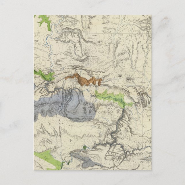 Green River from the Union Pacific Rail Road Map Postcard (Front)