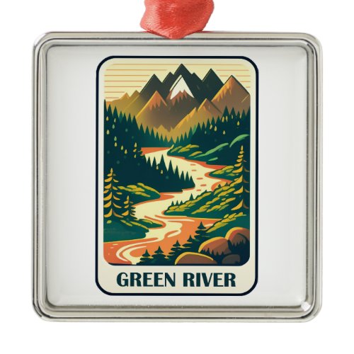 Green River Utah Colors Metal Ornament