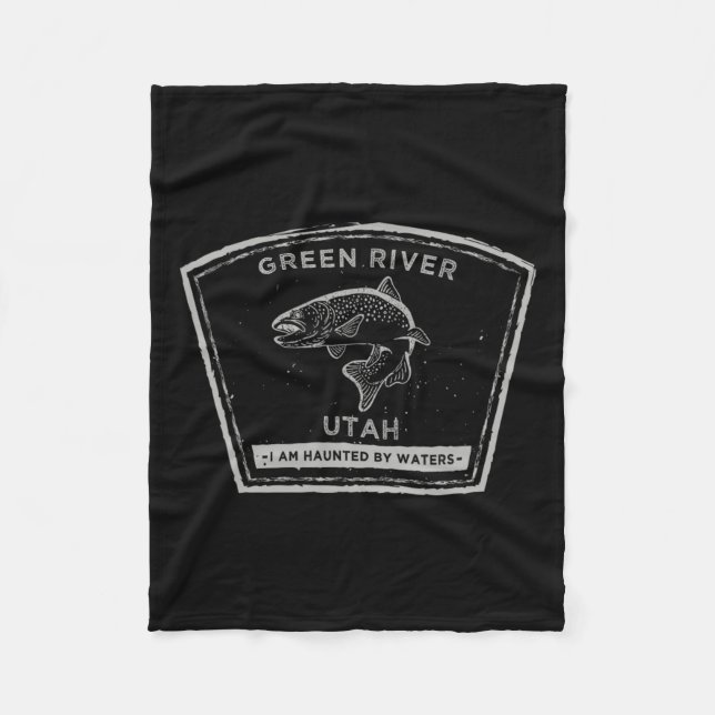 Green River Utah Fly Fishing  Fleece Blanket (Front)