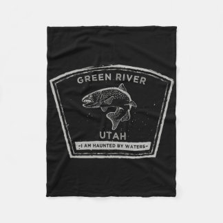 Green River Utah Fly Fishing Fleece Blanket