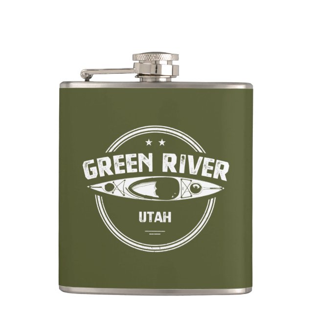 Green River Utah Kayaking Flask (Front)