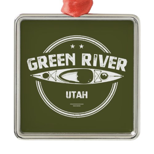 Green River Utah Kayaking Metal Ornament