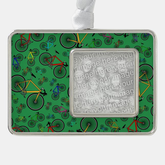 Green road bikes ornament (Front)