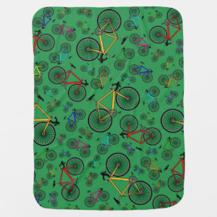 Green road bikes swaddle blanket