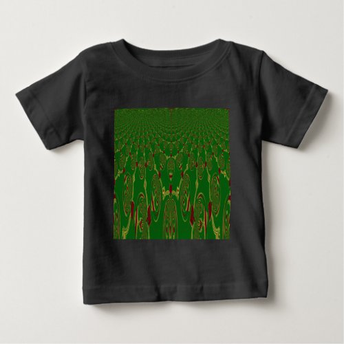 Green Robots Baby T_Shirt