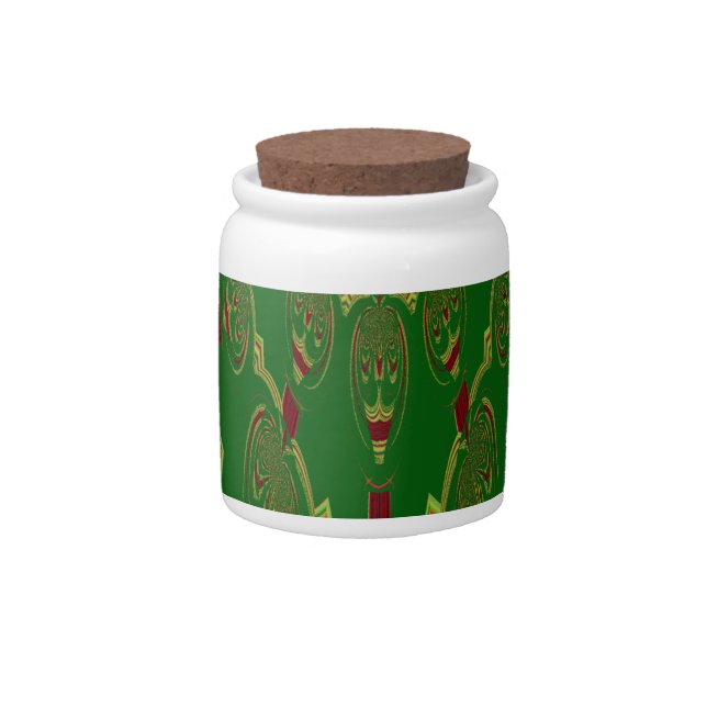 Green Robots Candy Jar (Front)