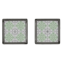 Green Rococo Pattern Flourish