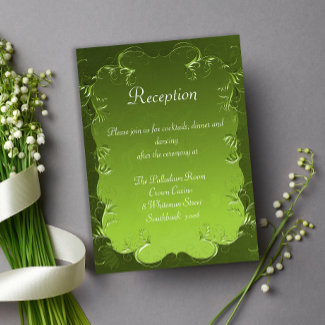 Green Romance Vintage Wedding Reception 