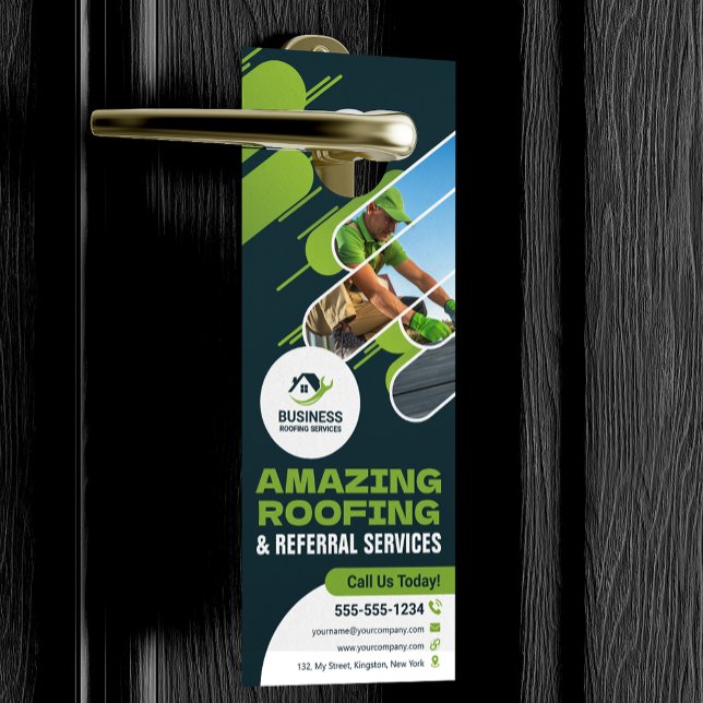 Green Roofing Services Repairs, Installation Door Hanger (Creator Uploaded)