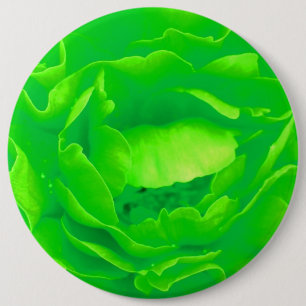 Green Rose Button - Customizable