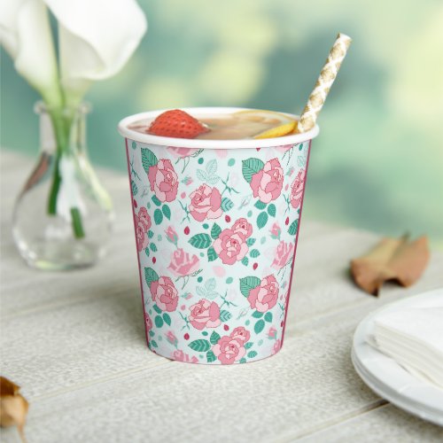 Green Rose Paper Cup