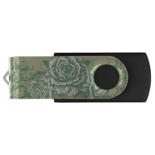Green Rose  USB Flash Drive