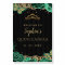 Green Roses Black Gold Quinceañera Welcome Sign