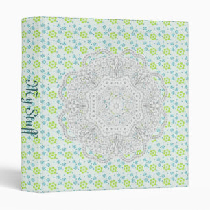 Green Roses Crochet Binder