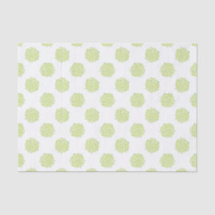 Green roses on white tissue paper