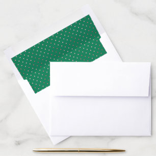 Green Rosy Pink Confetti Polka Dots Envelope Liner