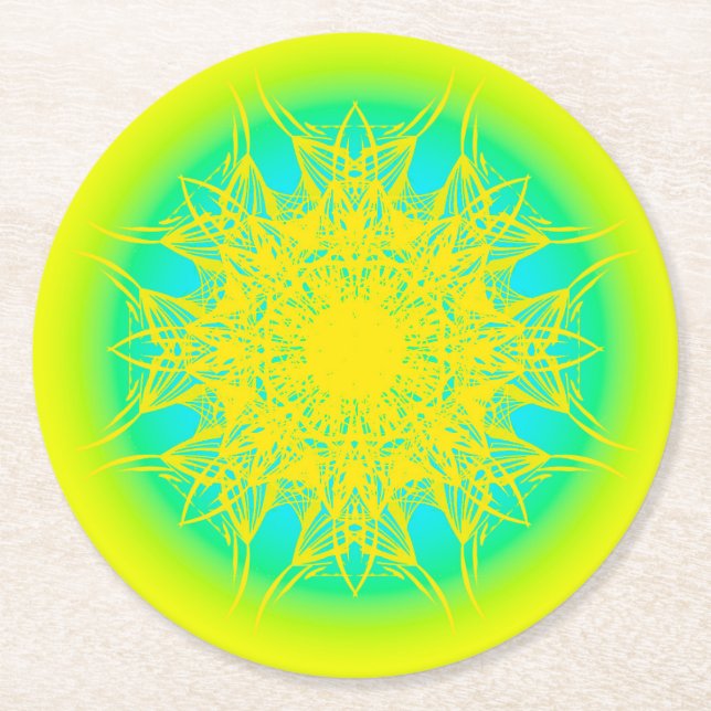 green round paper coaster (Front)
