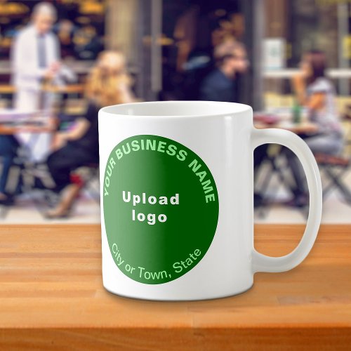 Green Round Shape Business Brand on Mug