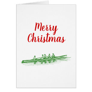 Green Rowing Rowers Crew Team Water Sports Cards