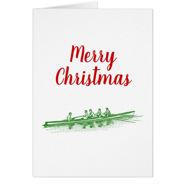 Green Rowing Rowers Crew Team Water Sports Cards (Front)