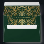 Green Royal Medieval Gold Sword Wedding Envelope<br><div class="desc">Celebrate your special day with this Royal Medieval Gold Sword Wedding design. The gold featured in this design is not real foil. You can customize this further by clicking on the "PERSONALIZE" button. Use a gold or white pen to fill in your recipient's address.</div>