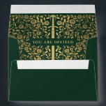 Green Royal Medieval Gold Sword Wedding Envelope<br><div class="desc">Celebrate your special day with this Royal Medieval Gold Sword Wedding design. The gold featured in this design is not real foil. You can customize this further by clicking on the "PERSONALIZE" button. Use a gold or white pen to fill in your recipient's address.</div>