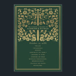 Green Royal Medieval Sword Wedding Program<br><div class="desc">Elegant and modern wedding design inspired by the medieval fantasy genre. Design is not real foil. You can customize this further by clicking on the "PERSONALIZE" button. Matching Items in our shop for a complete party theme.</div>