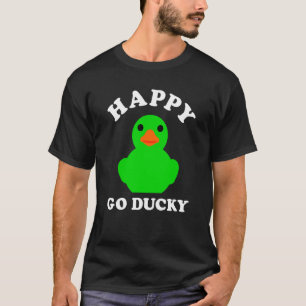 Green Rubber Duck Happy Go Ducky Pun St Patricks D T-Shirt