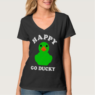 Green Rubber Duck Happy Go Ducky Pun St Patricks D T-Shirt