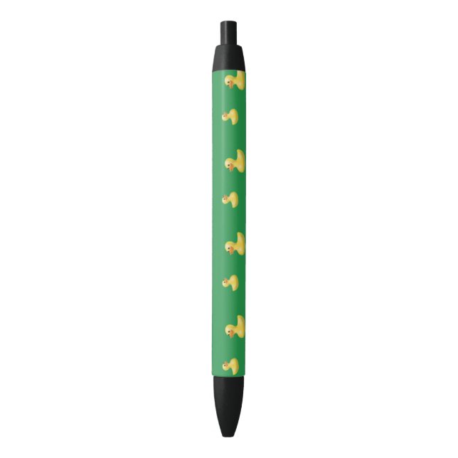 Green rubber duck pattern pen (Front Vertical)