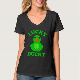 Green Rubber Duck Quack Four Leaf C Lucky Ducky  1 T-Shirt