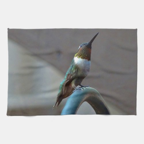Green Ruby little Hummingbird Towel
